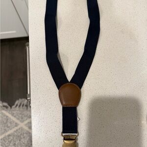 Janie and Jack Navy and Brown Kids Suspenders